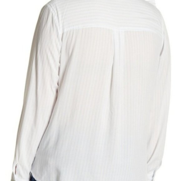 Mello Day Plus Blue and White Striped Button Down - Picture 3 of 7